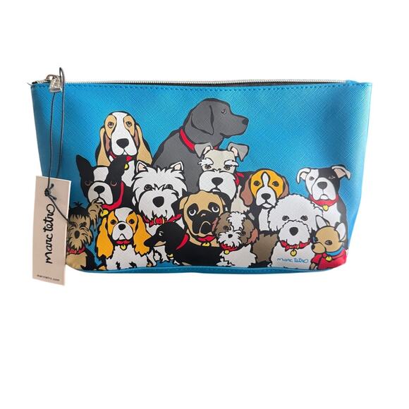 New With Tags Love My Dogs Marc Tetro Cosmetic Travel Case Pouch - Picture 1 of 6